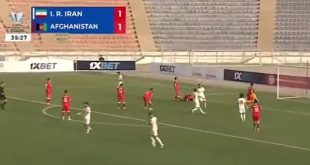گل دوم ایران به افغانستان در دقیقه ۳۶ | ویدئو